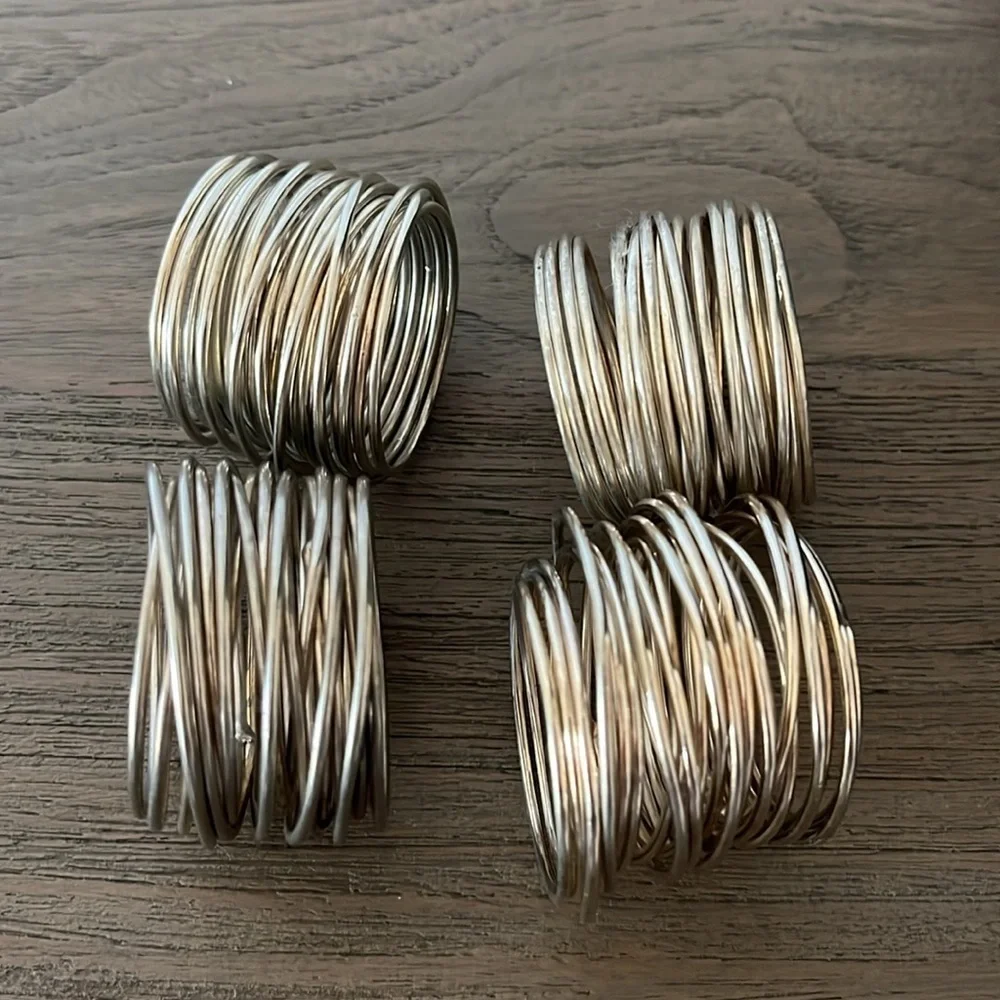 Lenox Napkin Rings Set of 4 Tin Can Al New in Box